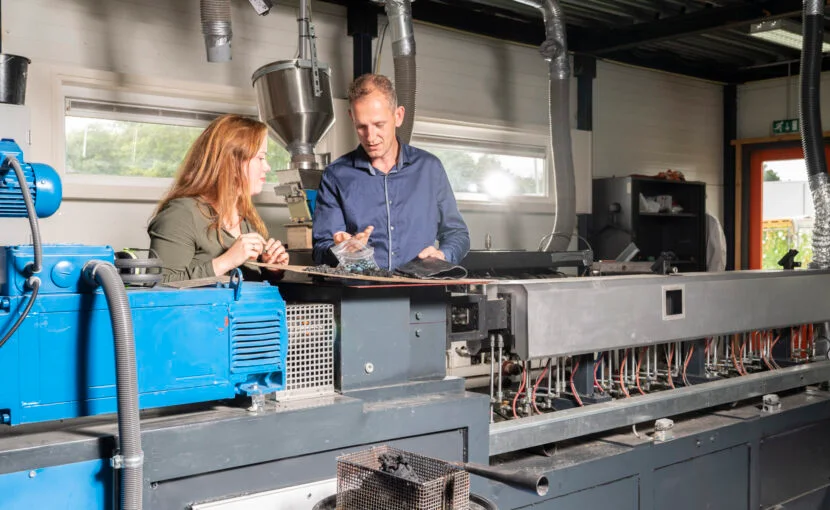 Pilotfabriek voor recycling van rubber